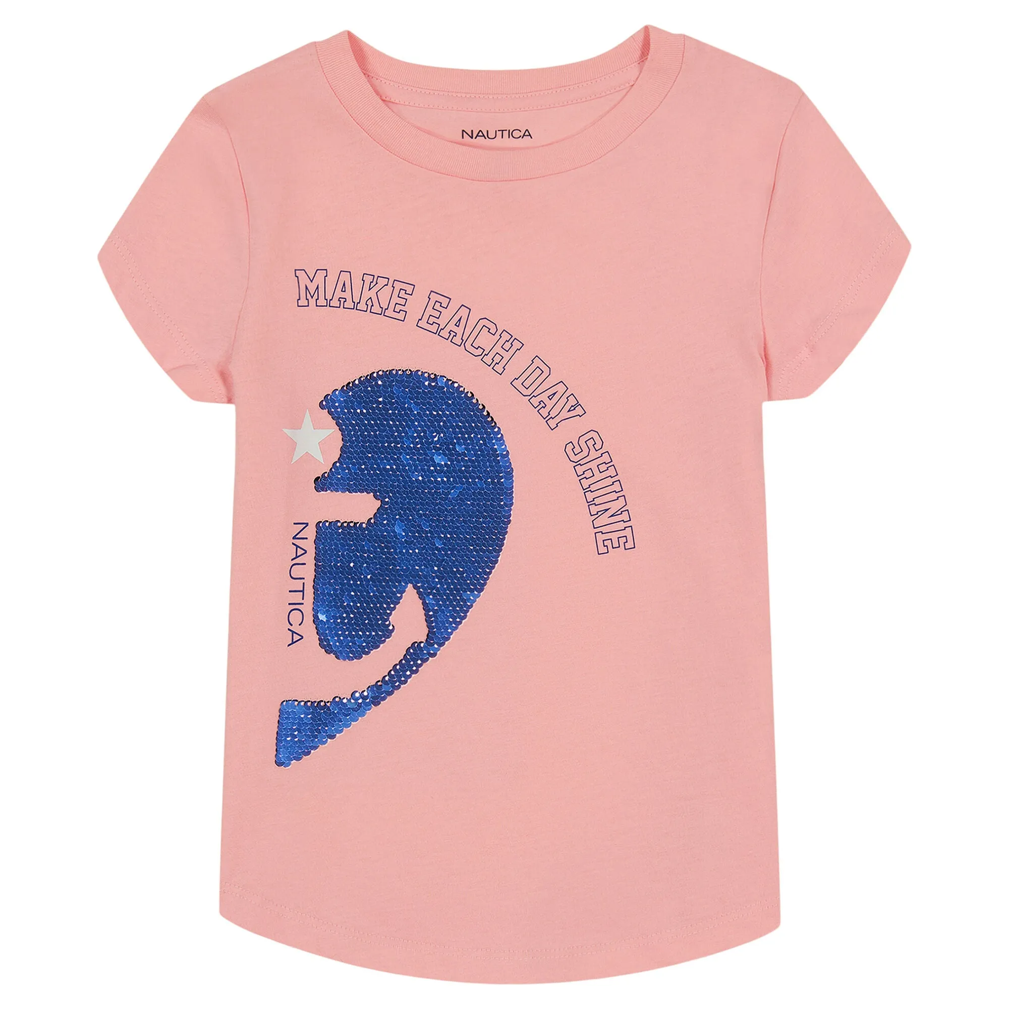 T-shirt Nautica Filles 'Faites Briller Chaque Jour' (7-16) Nœud Bourgogne Nautica