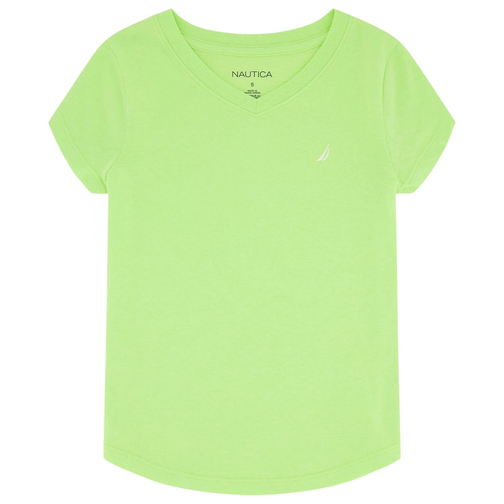T-shirt à col en V pour filles Nautica (7-16 ans) Biscay Teal Nautica