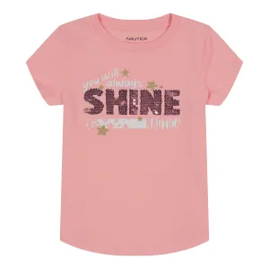 Nautica T-shirt à paillettes pour petites filles 