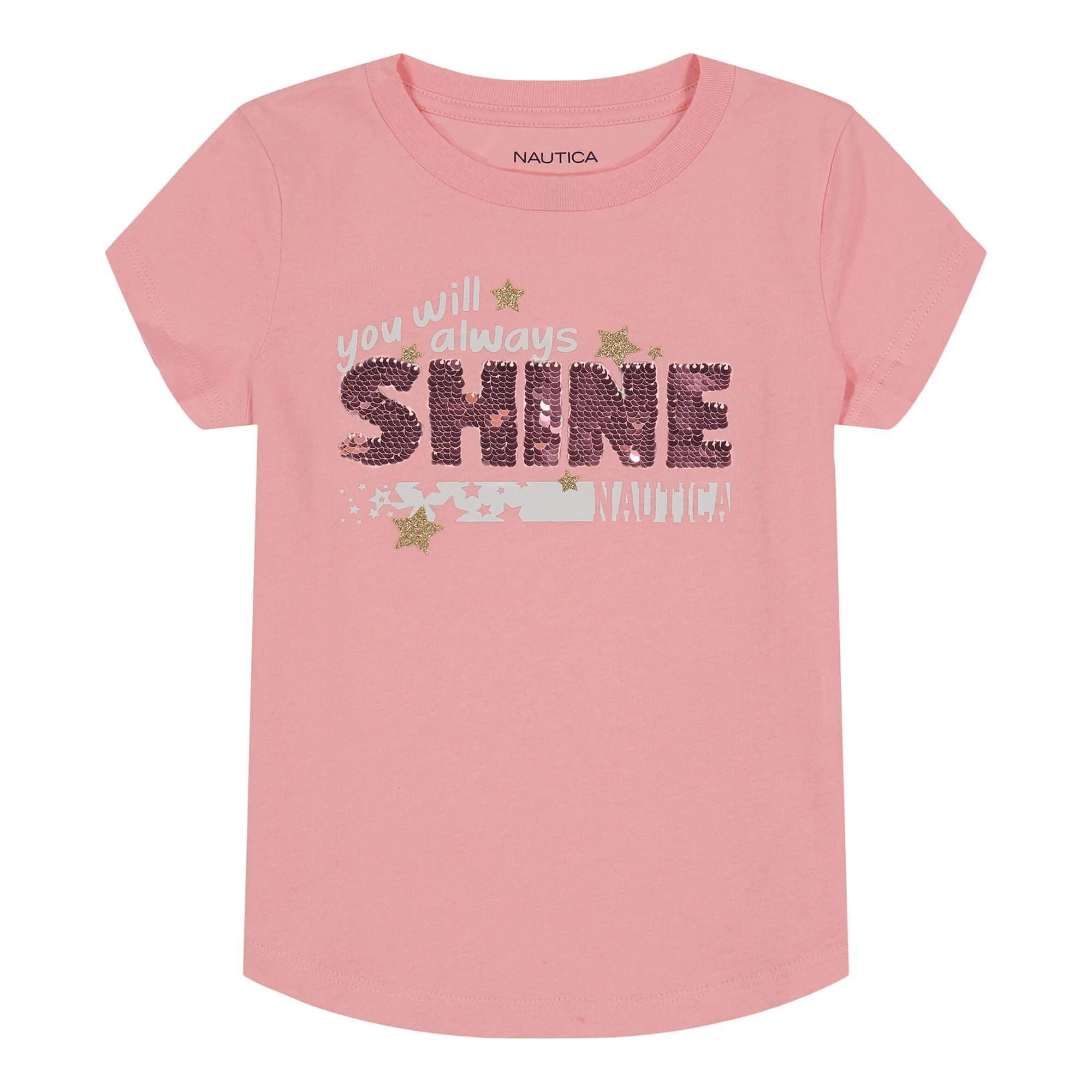 Nautica T-shirt à paillettes pour petites filles 