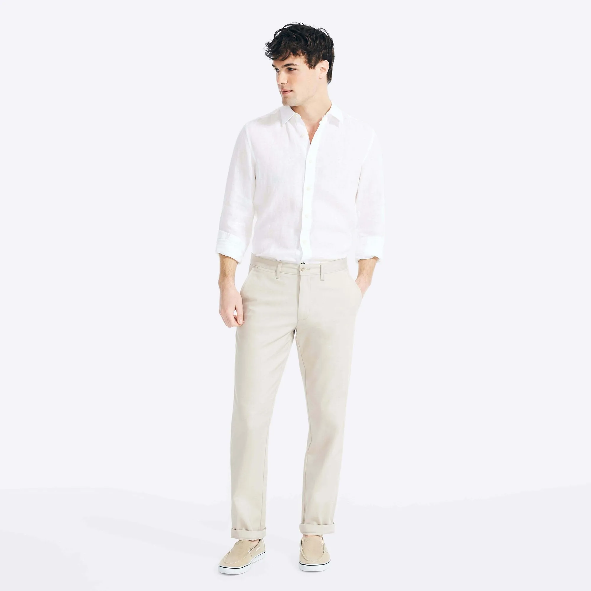 Pantalon de pont résistant aux plis pour homme - Coupe classique Nautica