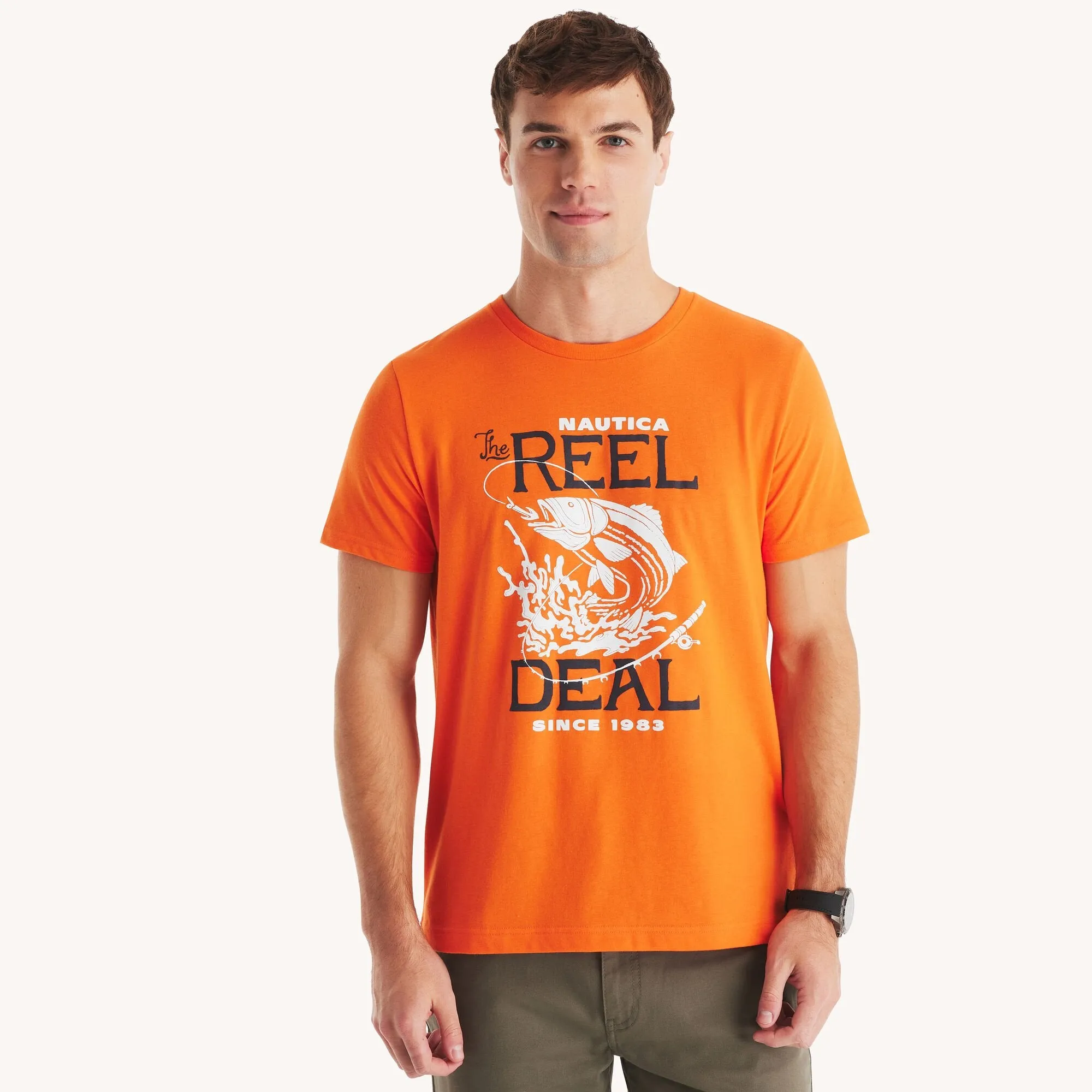 T-shirt graphique Nautica Hommes Keep It Reel