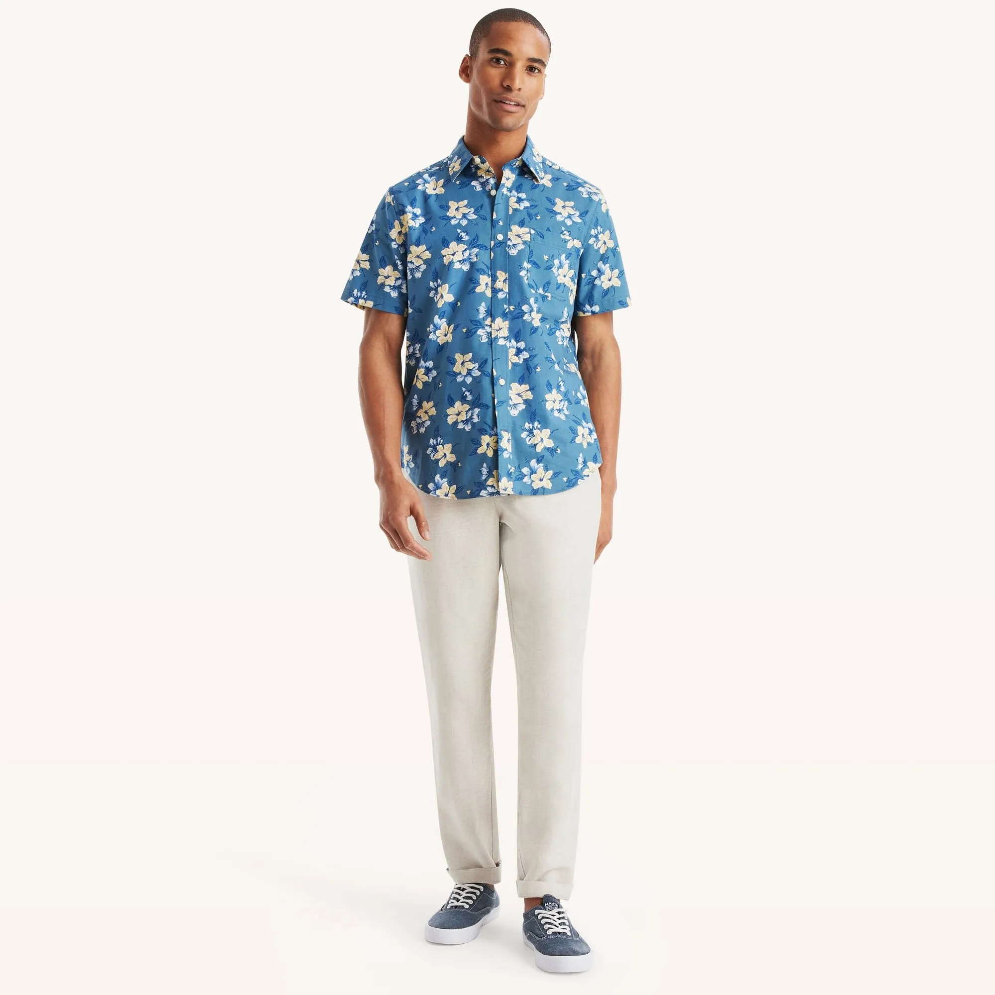 Pantalon à cordon en lin pour homme Nautica