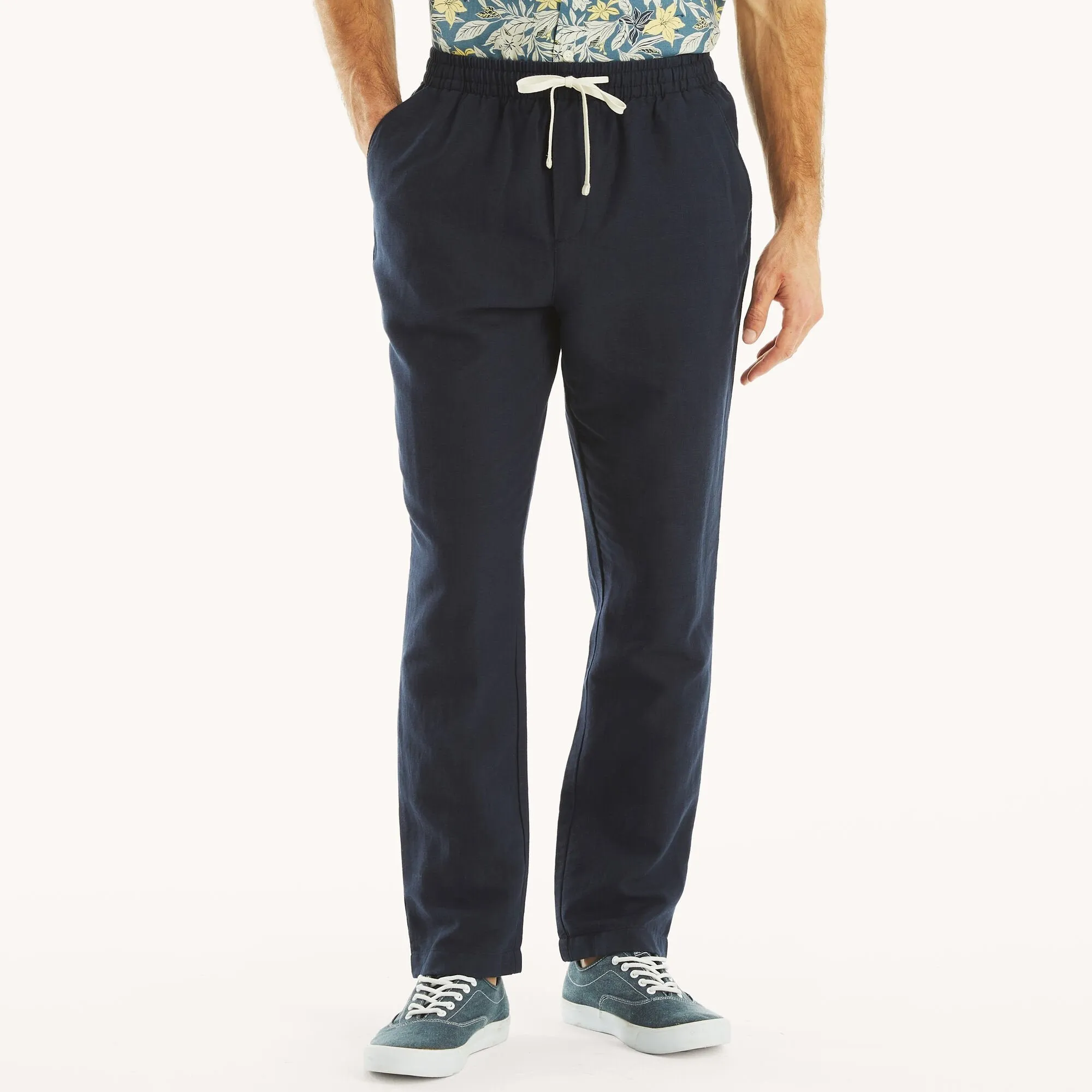 Pantalon à cordon en lin pour homme Nautica