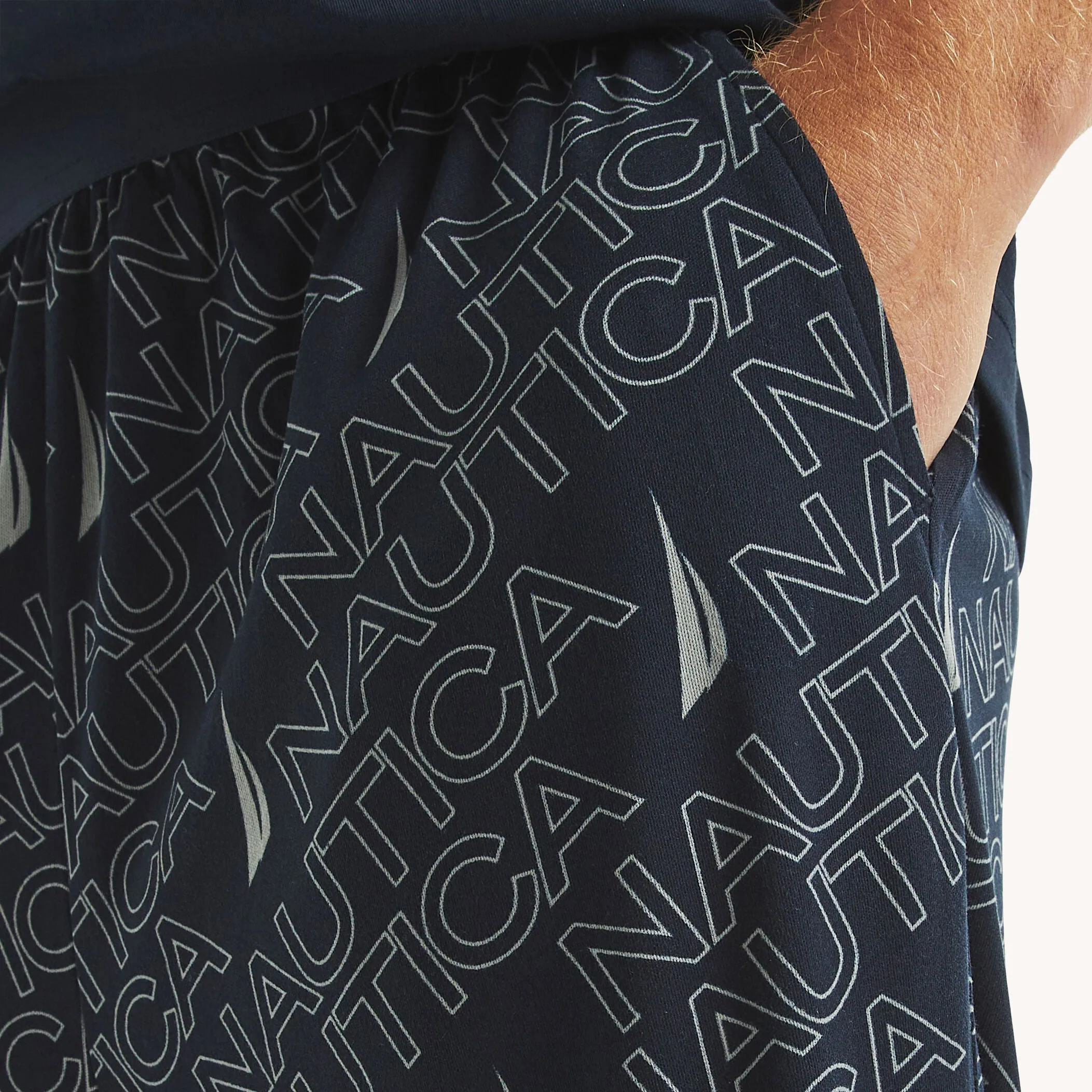 Pantalon de pyjama pour homme Nautica à logo imprimé extensible