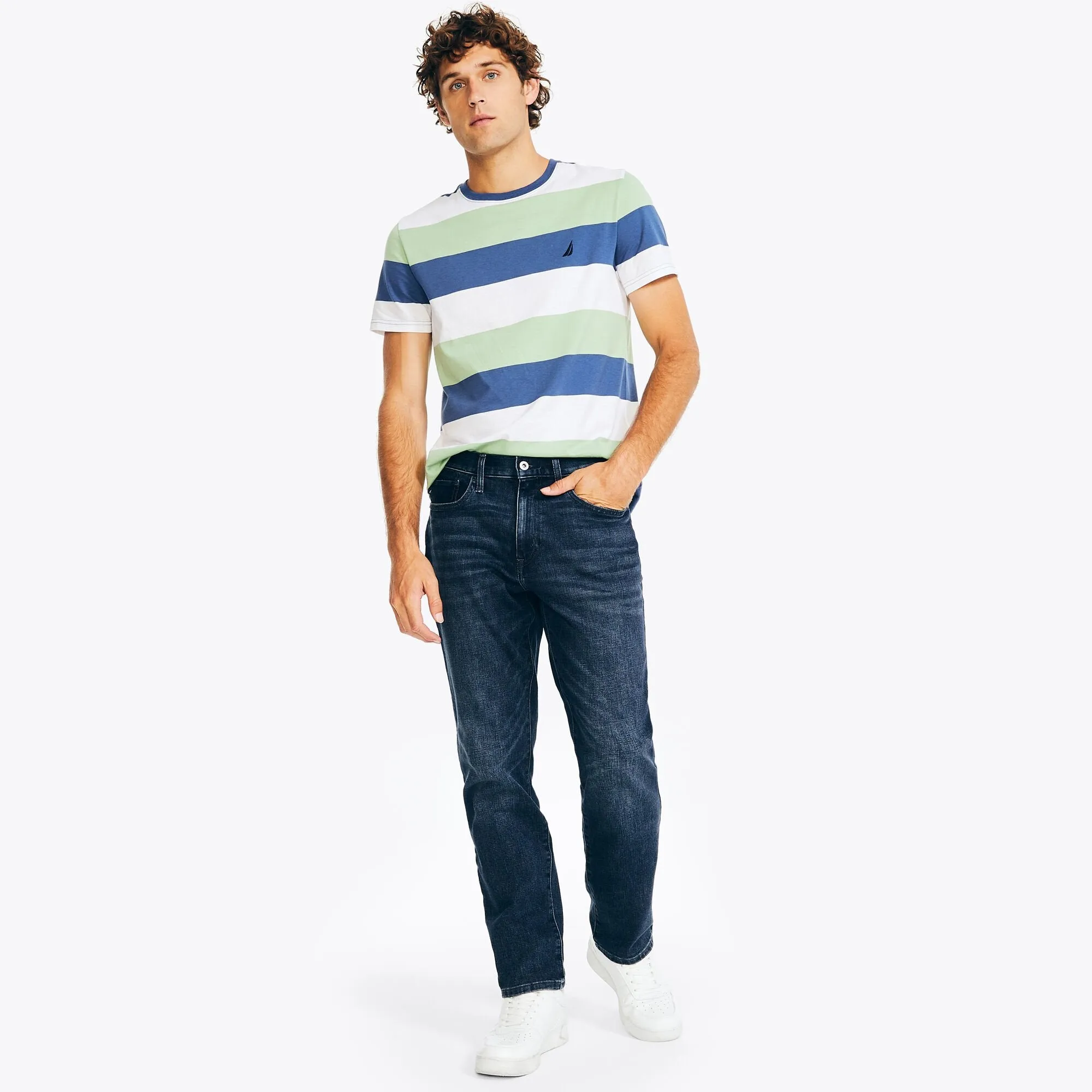 Nautica Jean droit vintage extensible pour homme
