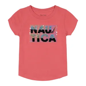 Nautica T-shirt à paillettes magiques pour fillettes (2T-4T) Framboise Nautica