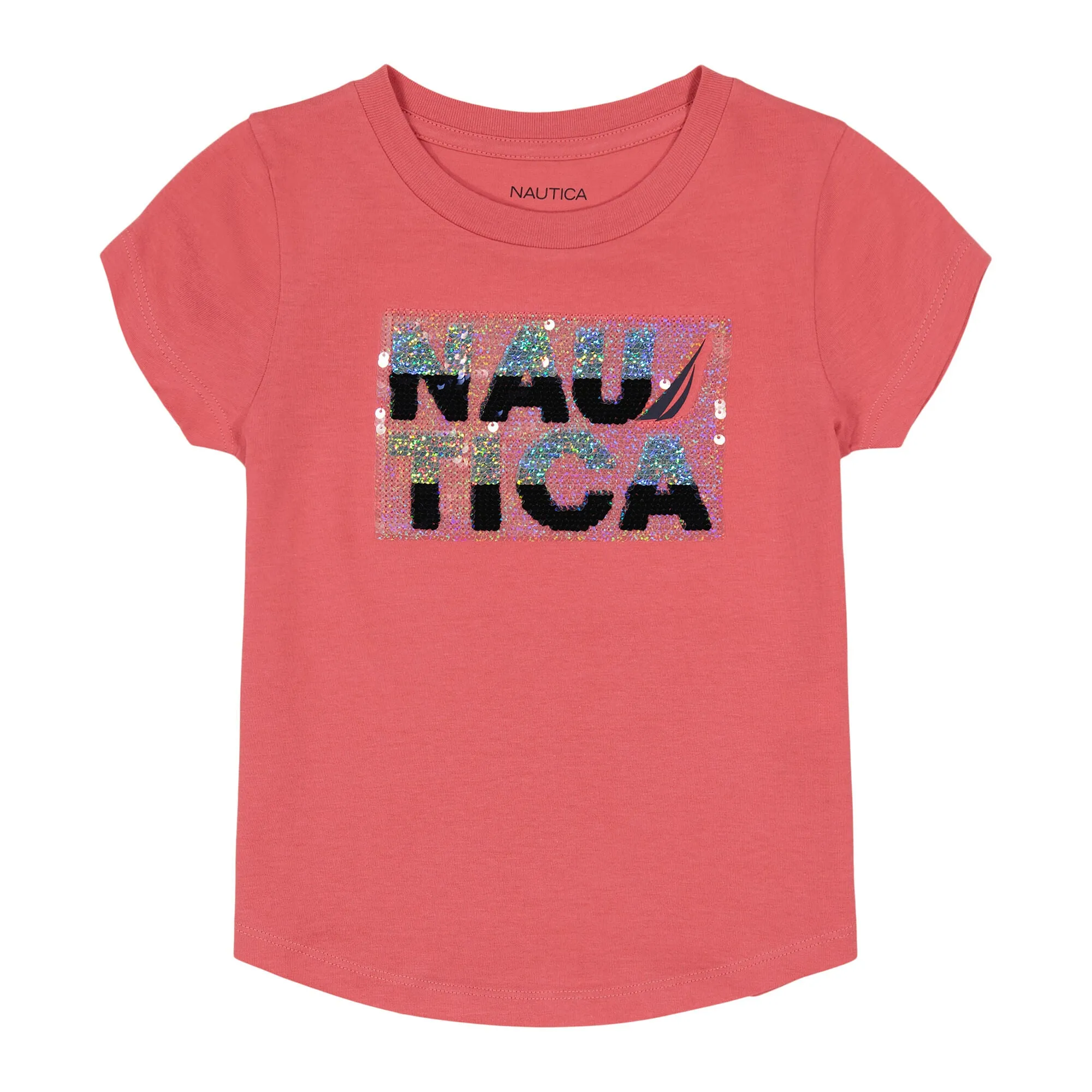 Nautica T-shirt à paillettes magiques pour fillettes (2T-4T) Framboise Nautica