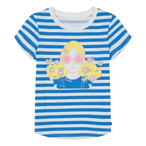 Nautica T-shirt à rayures pour fillettes (2T-4T) Lavage surf Nautica