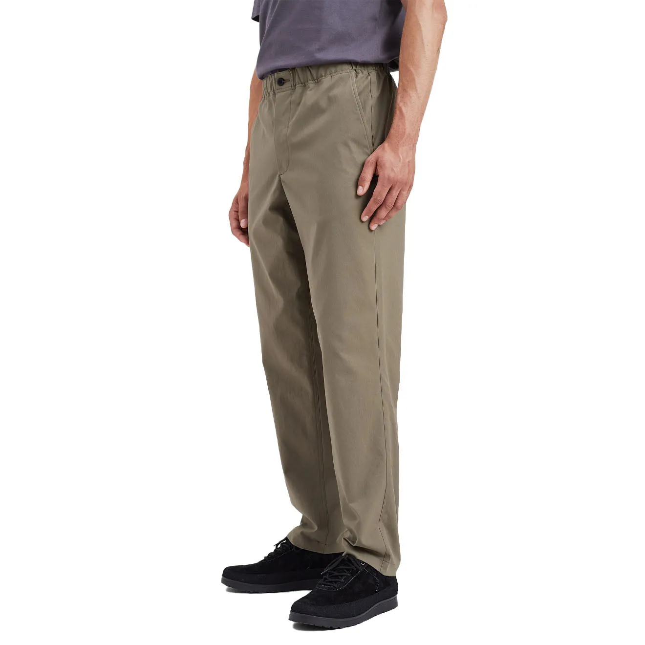 Norse Projects Ezra Pantalon détendu en sergé Solotex Vert sédiment