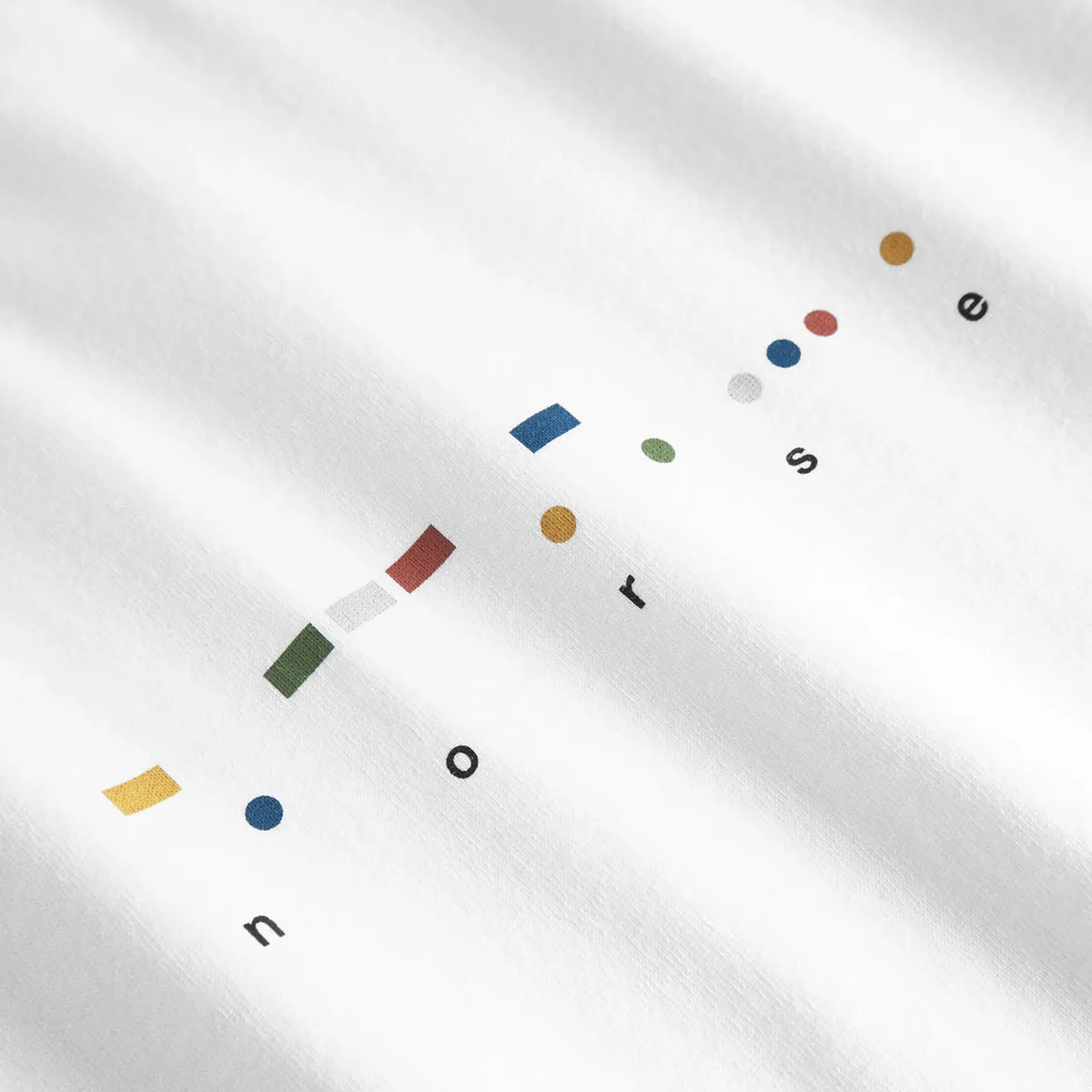 Norse Projects T-shirt Johannes à motifs code organique Blanc