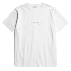 Norse Projects T-shirt Johannes à motifs code organique Blanc