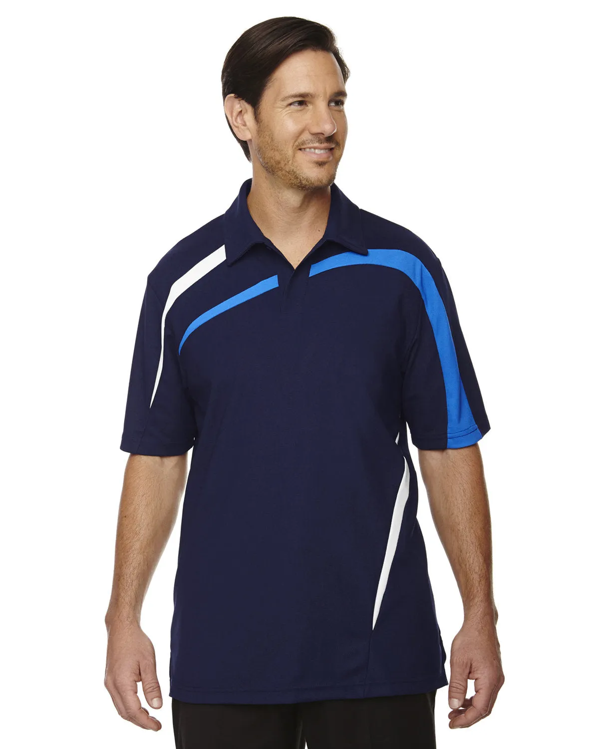 Polo à motifs colorés en piqué polyester Performance Impact pour hommes North End 88645