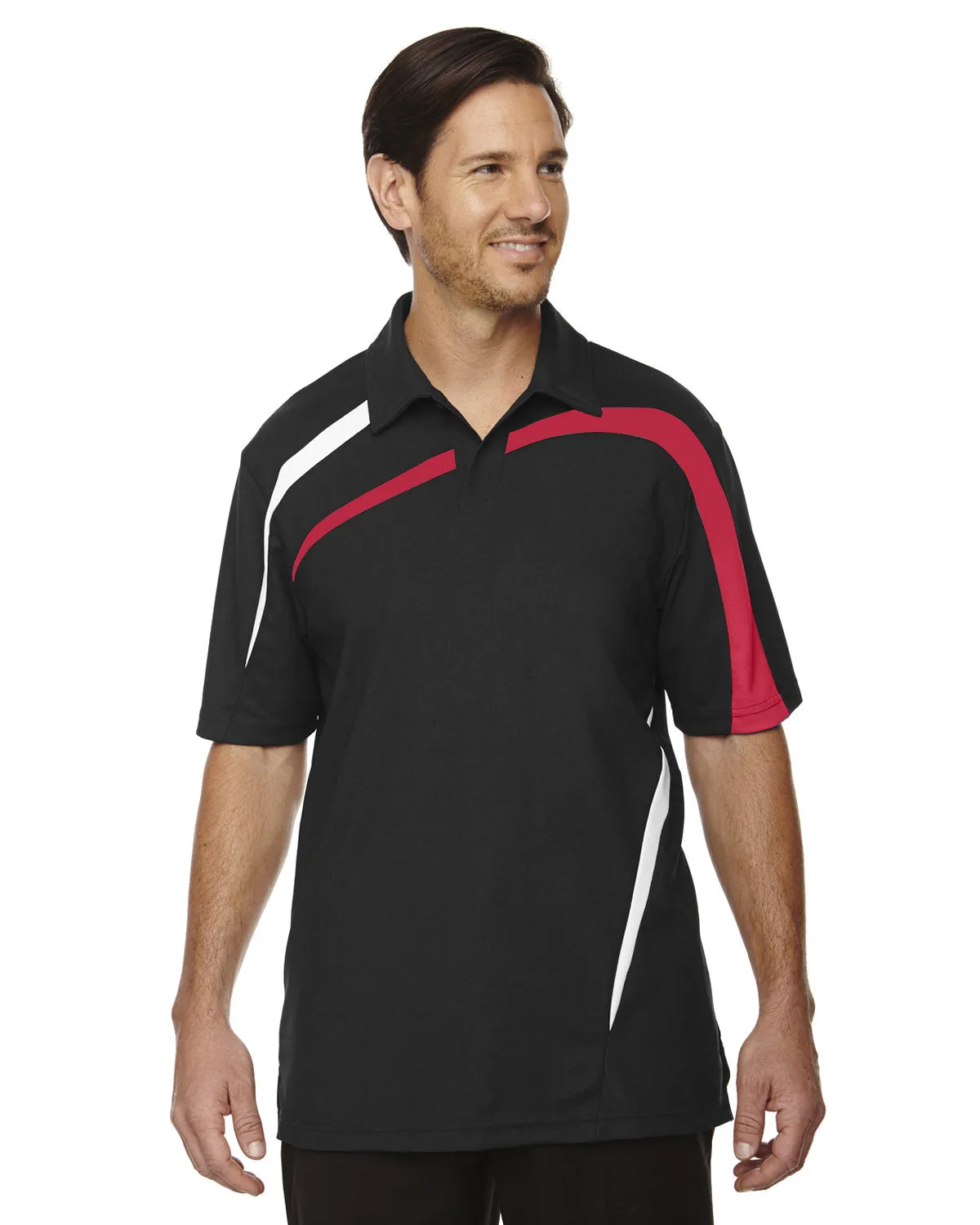 Polo à motifs colorés en piqué polyester Performance Impact pour hommes North End 88645