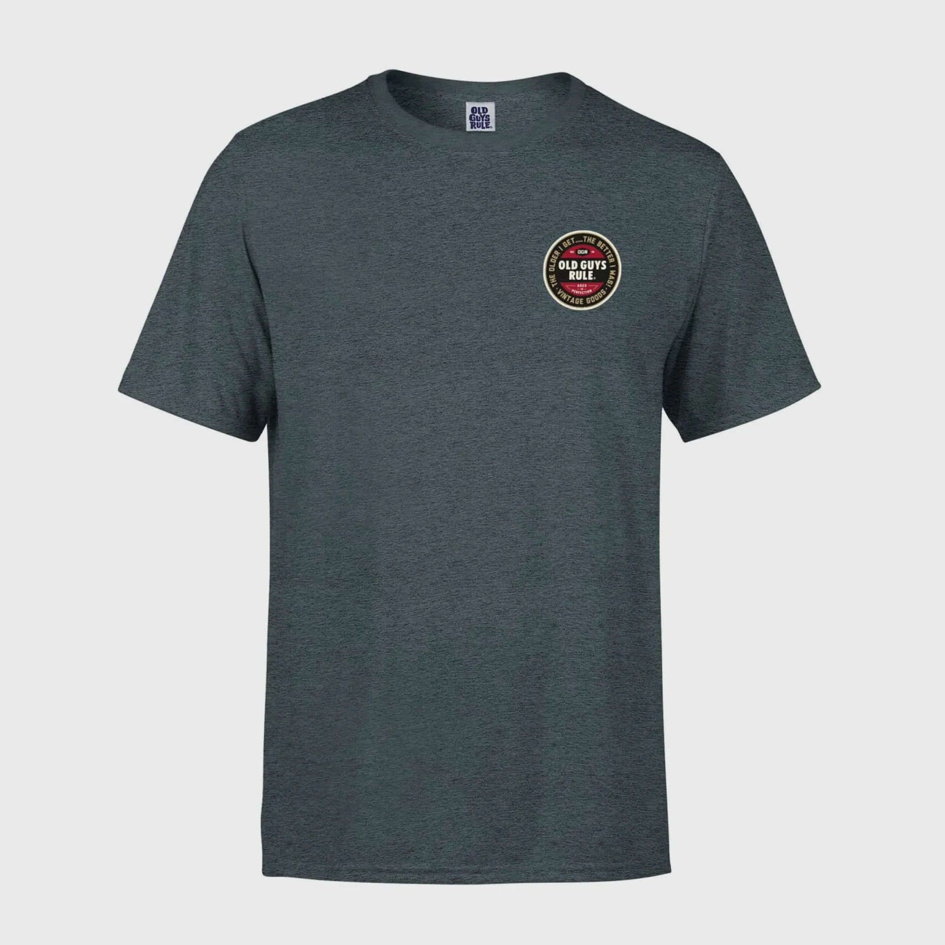 T-shirt Old Guys Rule 'Natural Traction II' - Gris foncé chiné