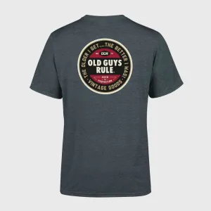 T-shirt Old Guys Rule 'Natural Traction II' - Gris foncé chiné