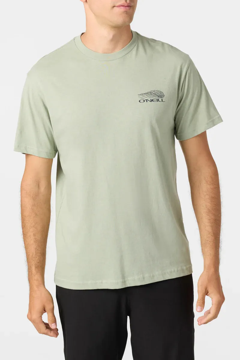 T-shirt pour hommes O'Neill Dusk Palms - Seagrass