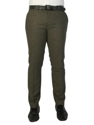 Pantalon formel Oscar en tweed mélangé laine