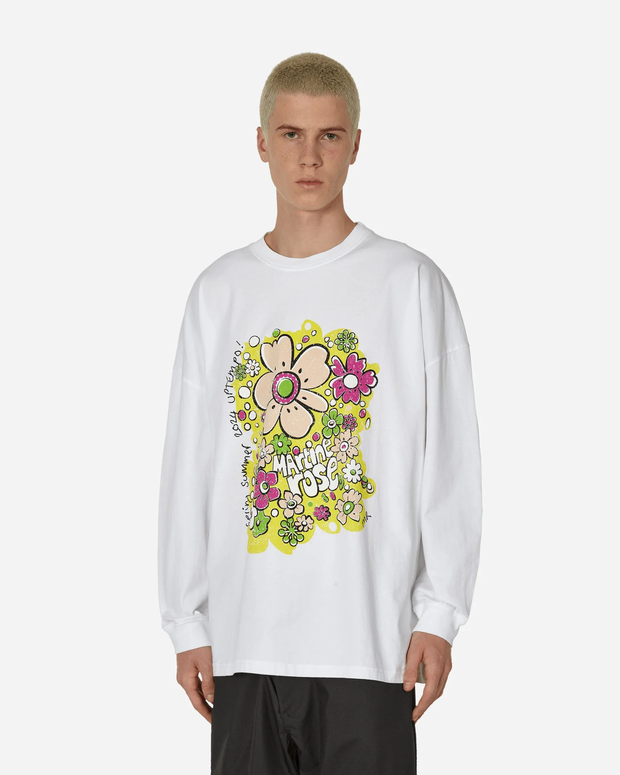 T-shirt manches longues oversize blanc