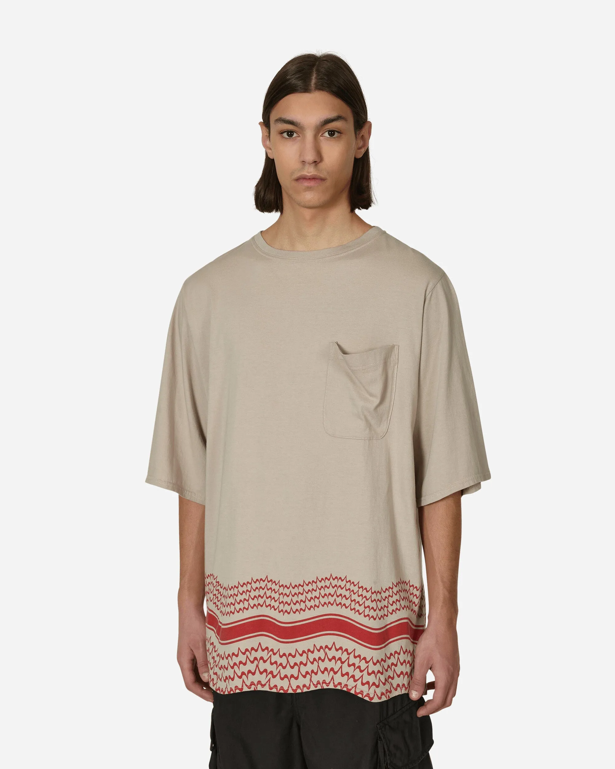 T-shirt Shemag surdimensionné Beige