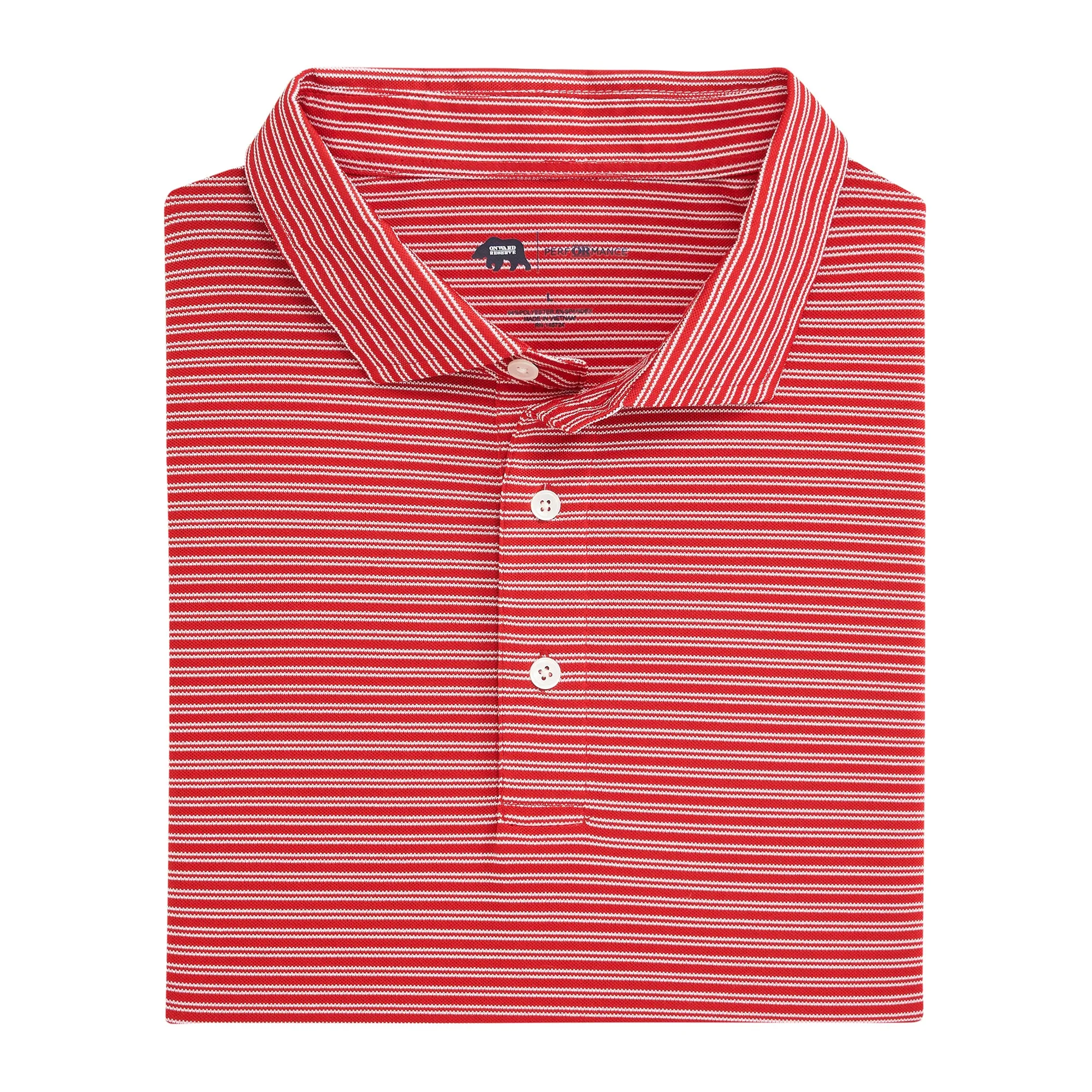 Polo en piqué performant Stripe - Rouge