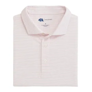 Polo en piqué performance à rayures jumelées - Ombre rose