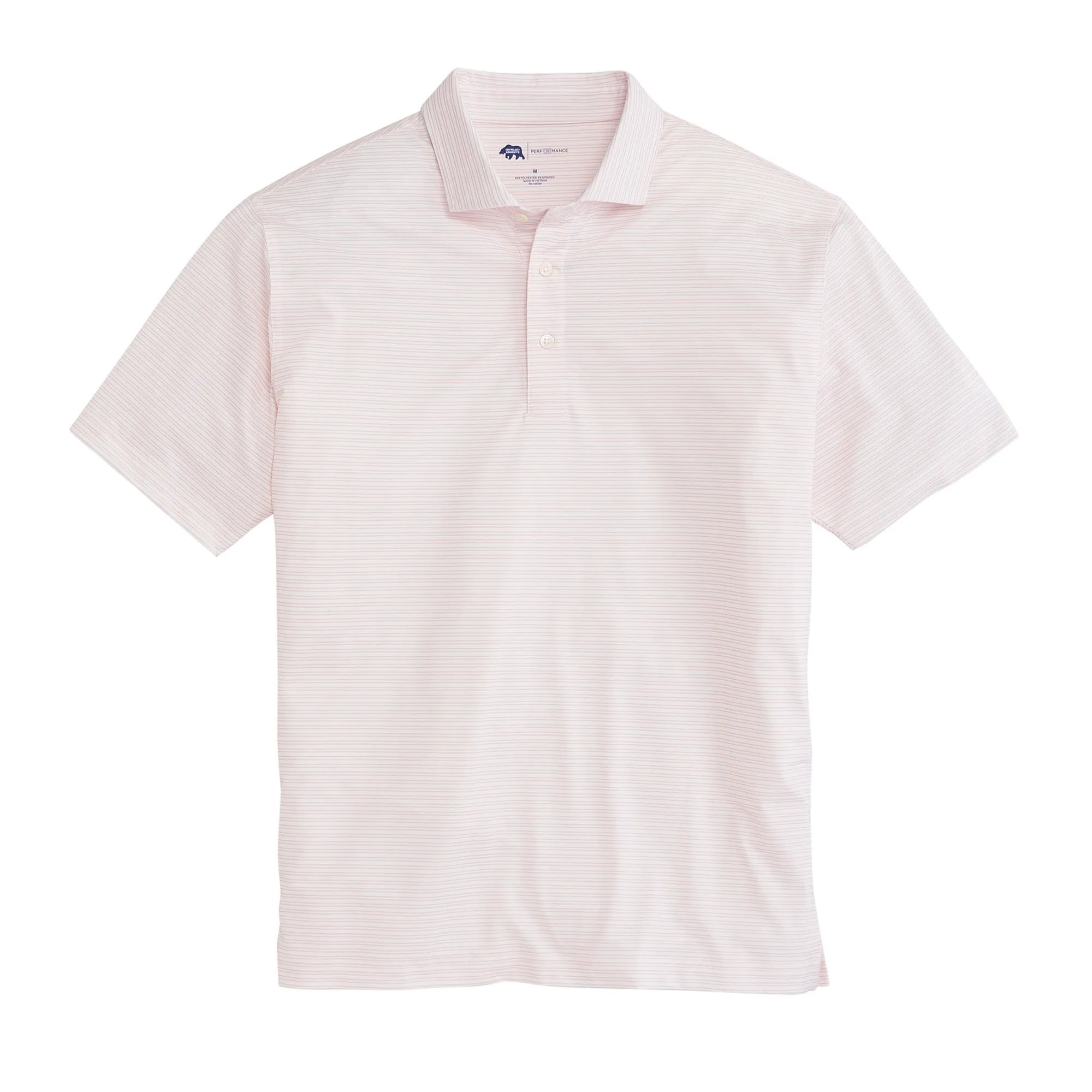 Polo en piqué performance à rayures jumelées - Ombre rose