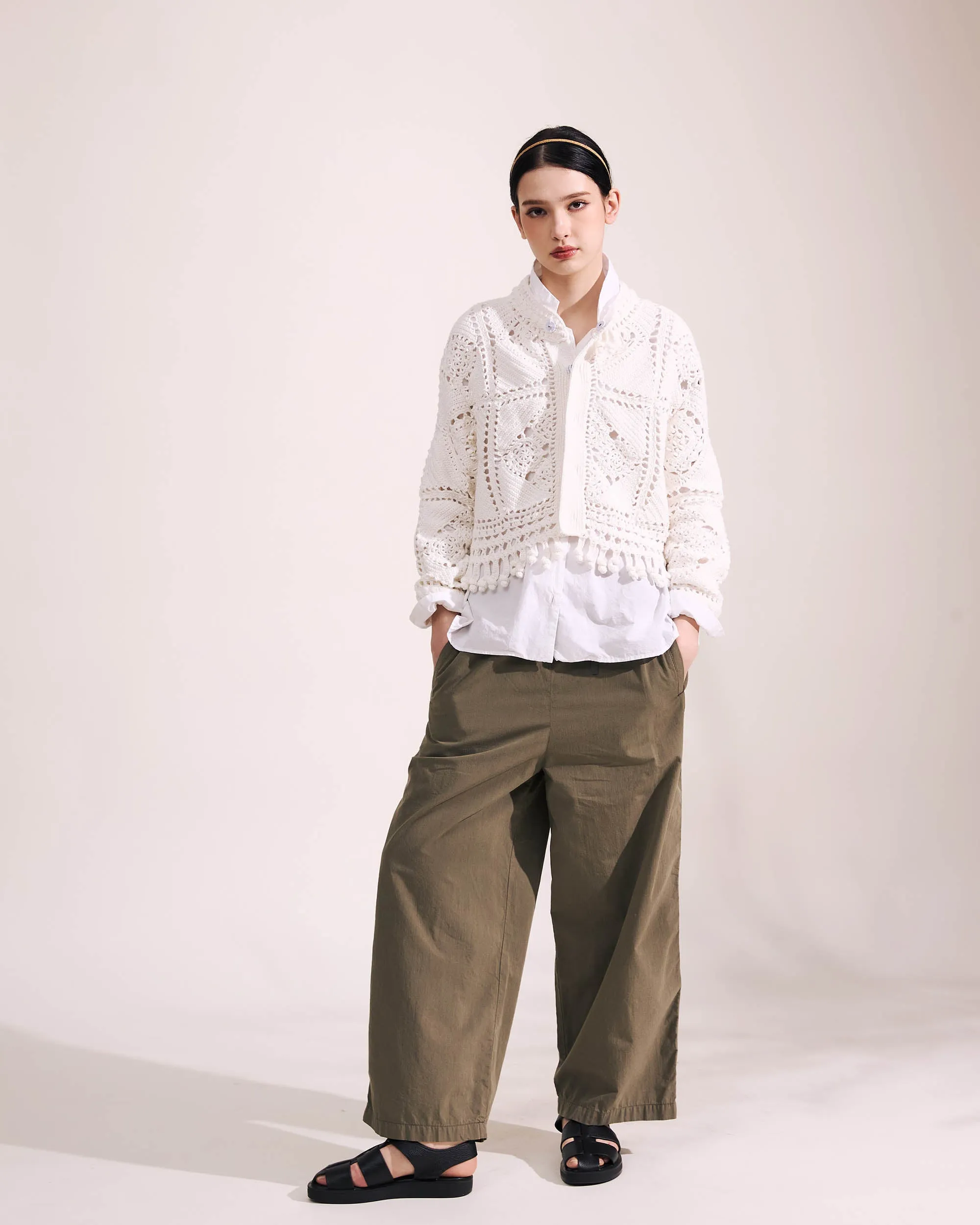 PAS DE CALAIS Pantalon Léger en Chambray Facile à Porter - Cocktail