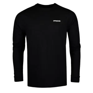 Patagonia T-shirt à manches longues P-6 Logo Responsibili-Tee Noir
