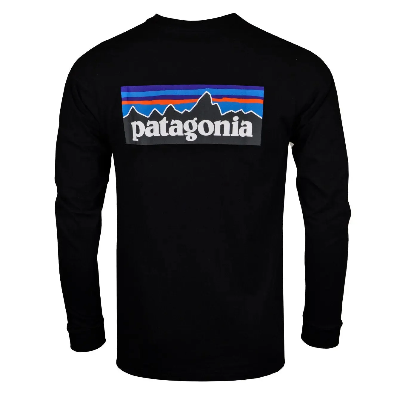 Patagonia T-shirt à manches longues P-6 Logo Responsibili-Tee Noir