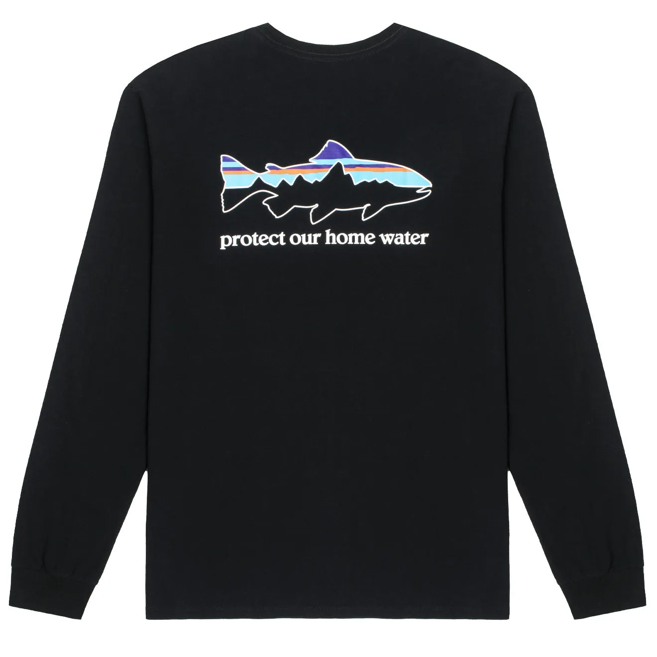 Patagonia T-shirt Responsibili-Tee à manches longues pour la maison Truite Noir