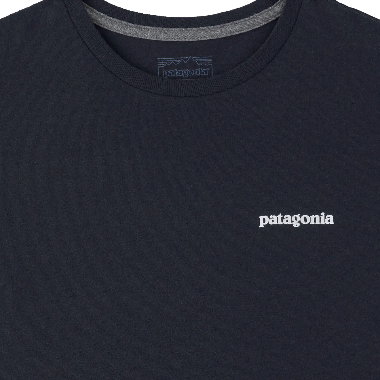 Patagonia T-shirt manches longues P-6 Logo Responsibili-Tee Bleu marine