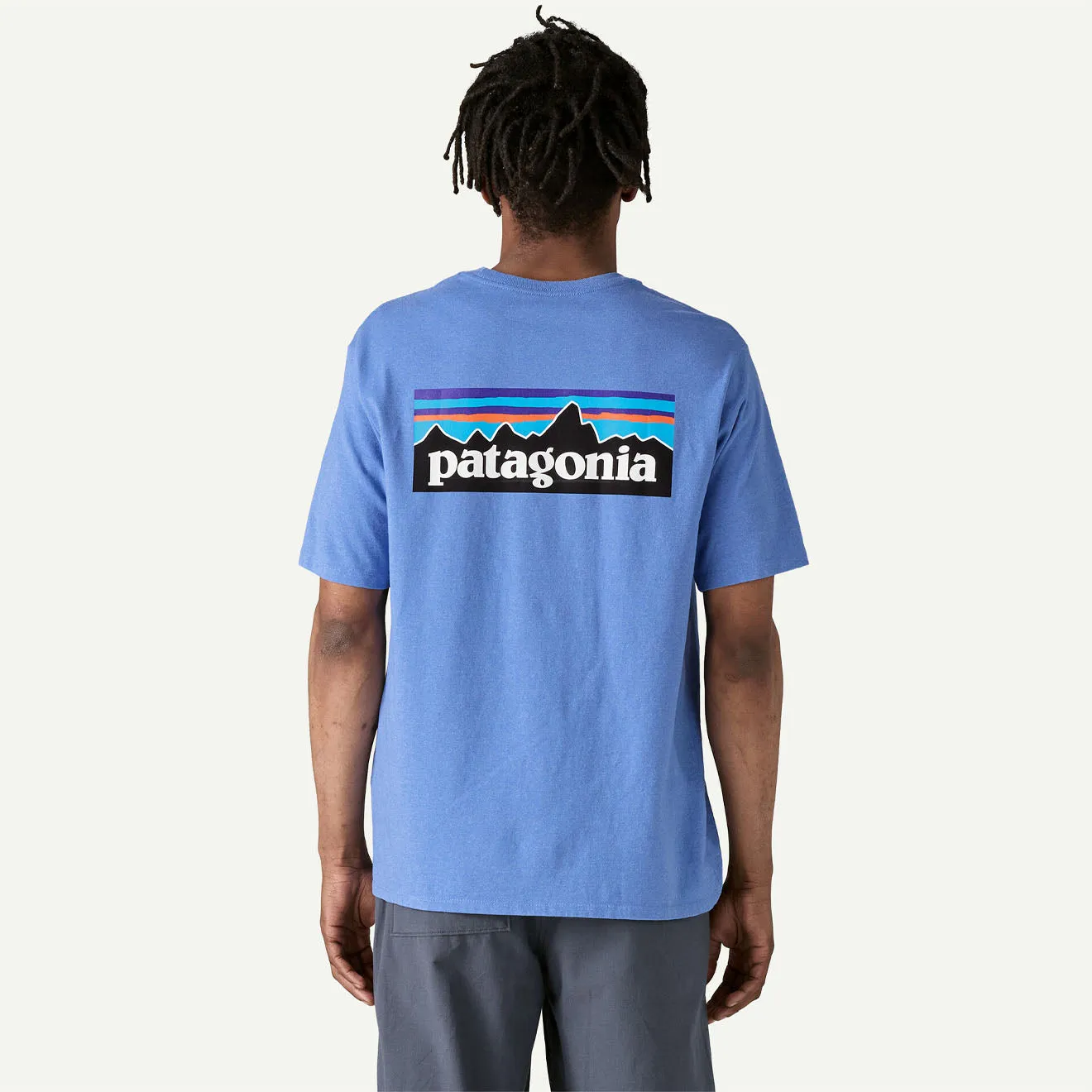 Patagonia P-6 Logo T-shirt Responsable Bleu Abondant