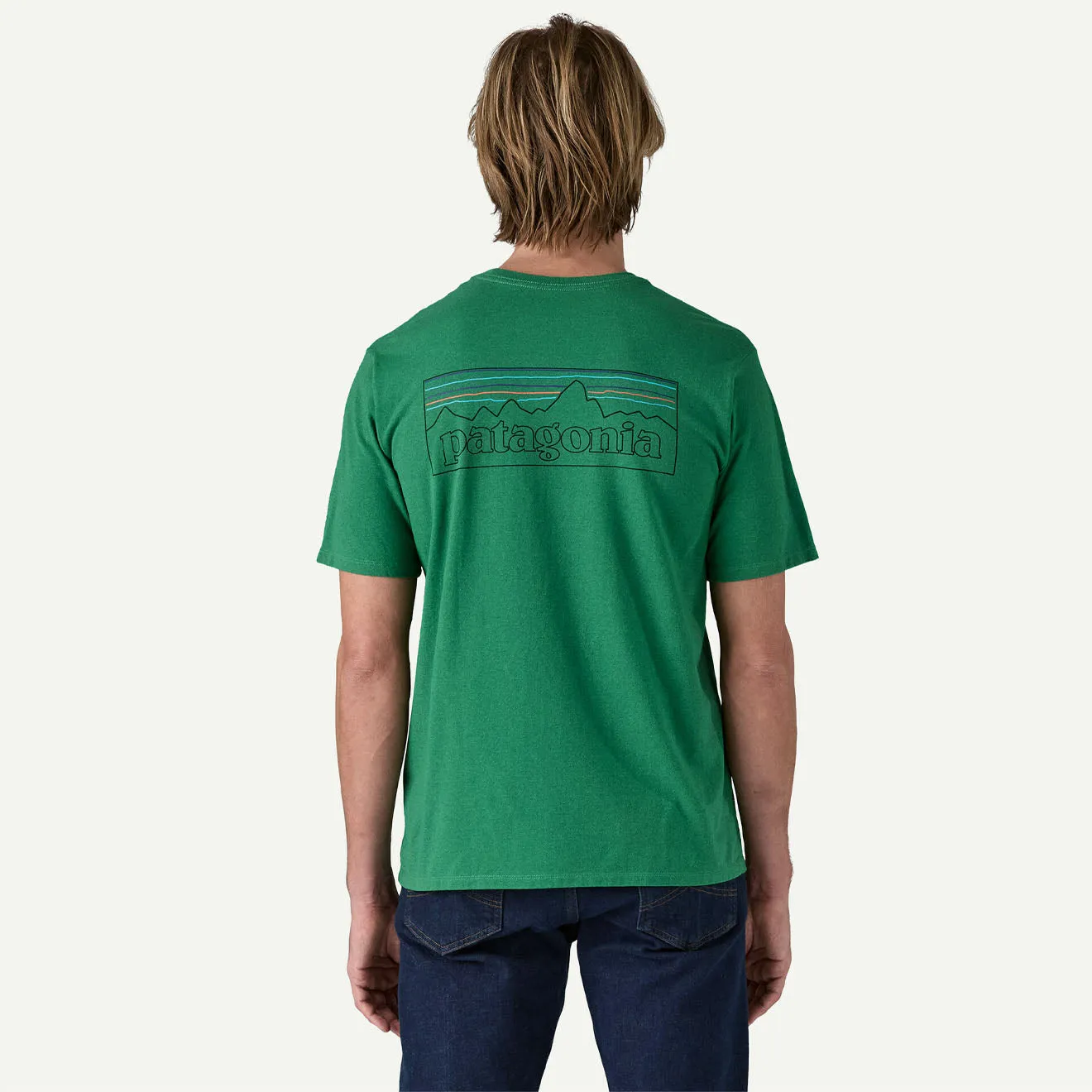 Patagonia P-6 Logo T-shirt Responsable P-6 Contour / Vert Heartleaf