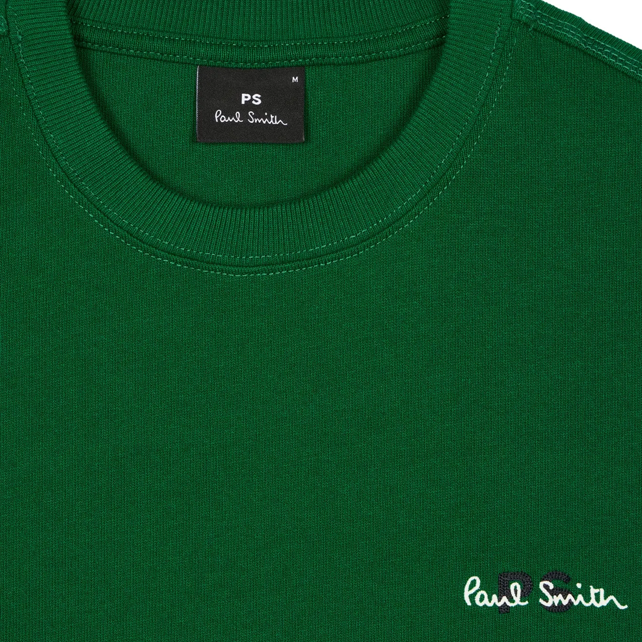 T-shirt vert Paul Smith brodé au logo PS
