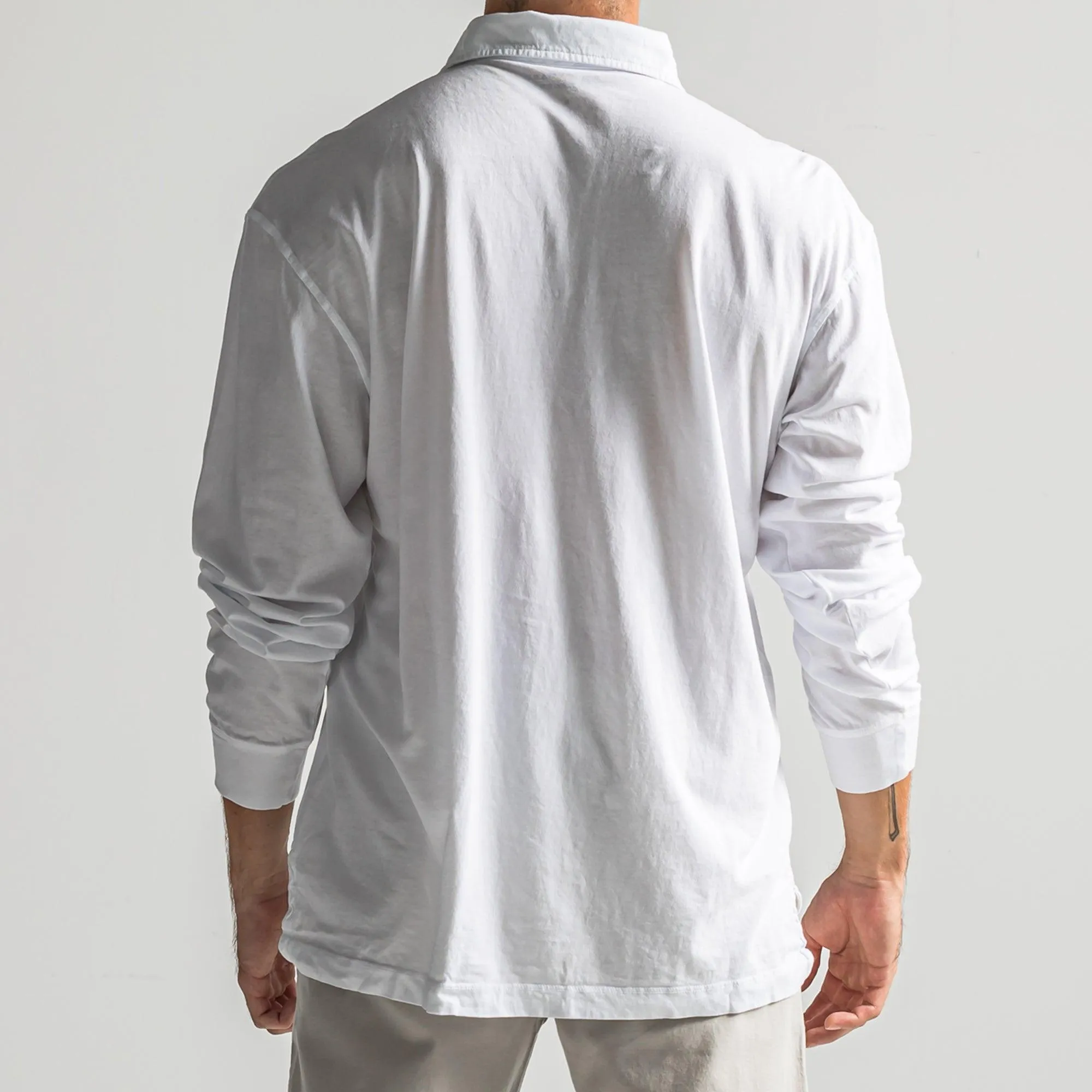 Polo manches longues Perry - Blanc
