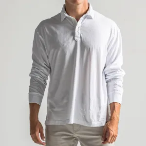Polo manches longues Perry - Blanc