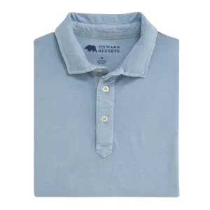 Polo Perry à manches courtes - Bleu poussiéreux