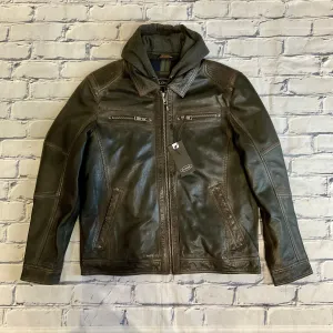 Veste en cuir d'agneau plonge
