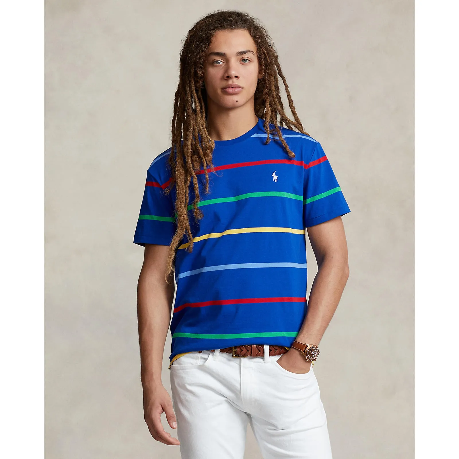Polo Ralph Lauren - T-shirt à col rond classique en jersey - Saphir Étoile Multicolore Vêtements Polo Ralph Lauren