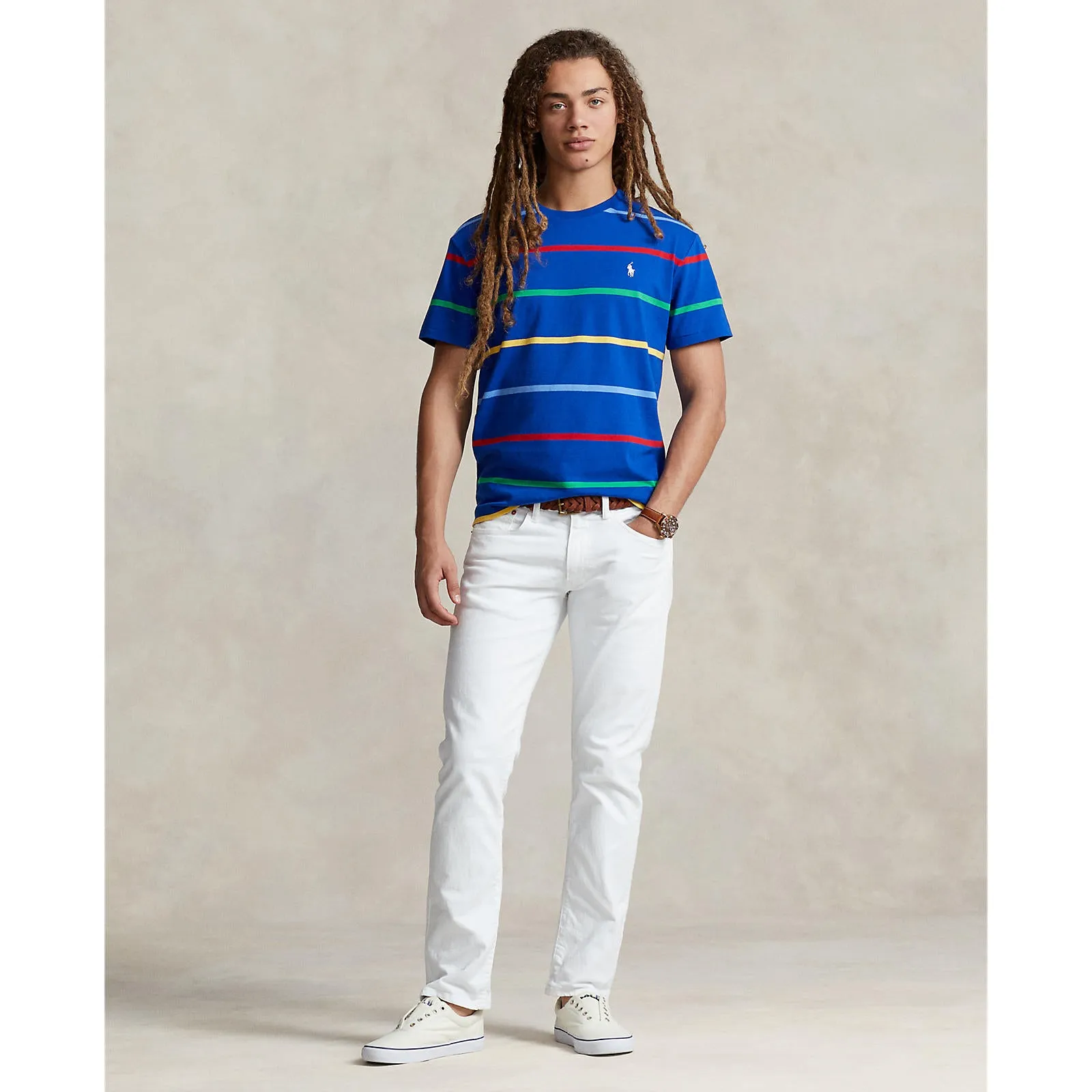 Polo Ralph Lauren - T-shirt à col rond classique en jersey - Saphir Étoile Multicolore Vêtements Polo Ralph Lauren