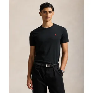 Polo Ralph Lauren - T-shirt col rond ajusté en jersey - Noir Vêtements Polo Ralph Lauren