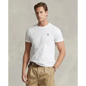 Polo Ralph Lauren - T-shirt col rond ajusté en jersey - Blanc Vêtements Polo Ralph Lauren