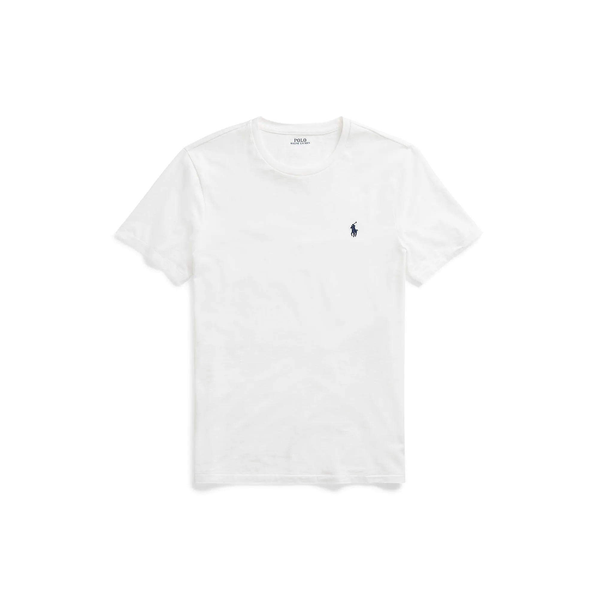 Polo Ralph Lauren - T-shirt col rond ajusté en jersey - Blanc Vêtements Polo Ralph Lauren
