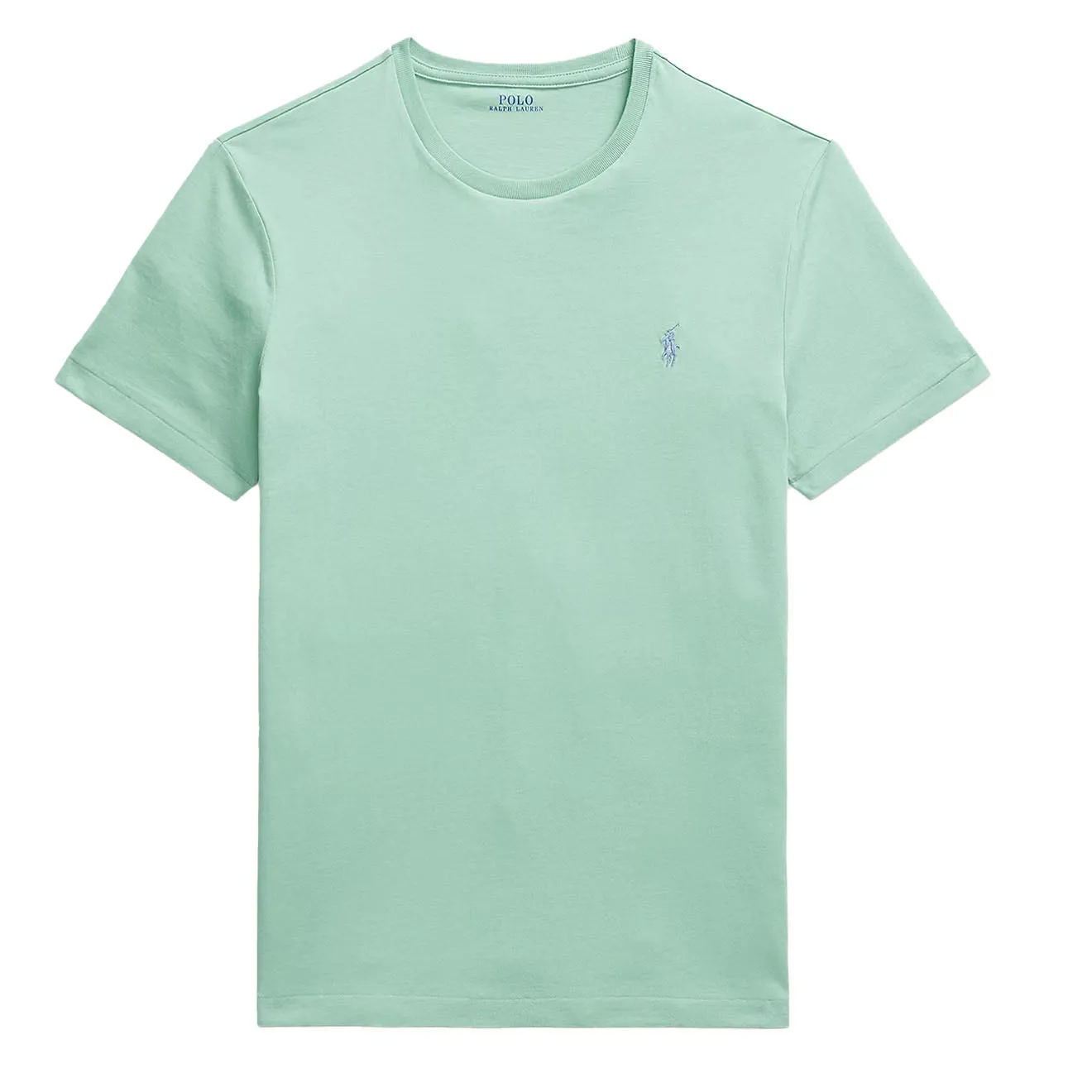 Polo Ralph Lauren T-Shirt à Col Rond Personnalisé Slim Céladon