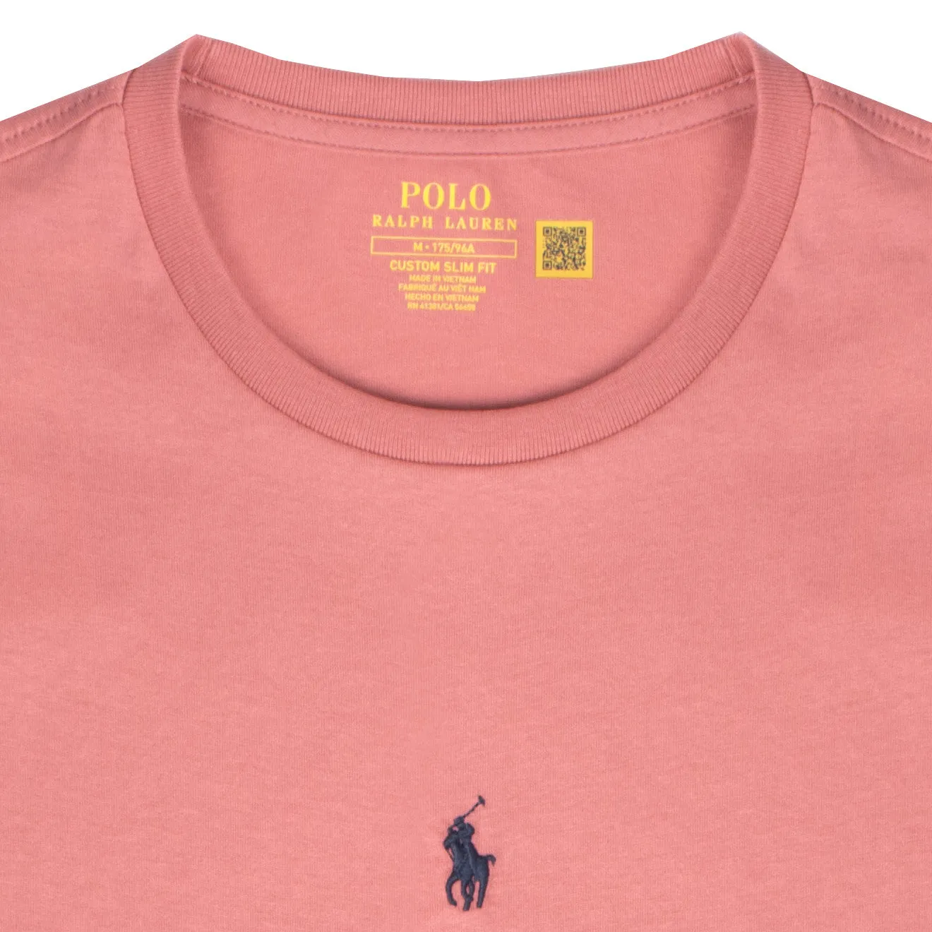 Polo Ralph Lauren T-Shirt Custom Slim Fit avec Logo Central Desert Rose