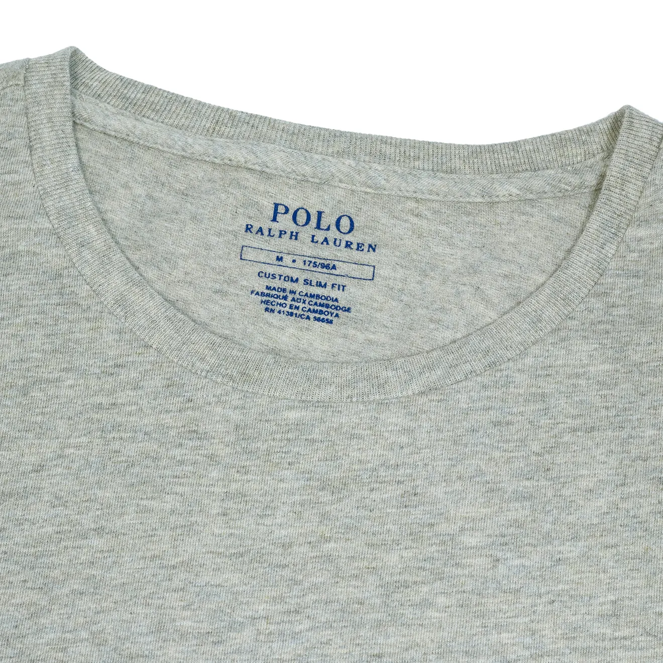 Polo Ralph Lauren T-Shirt en Coton Custom Slim Fit Gris