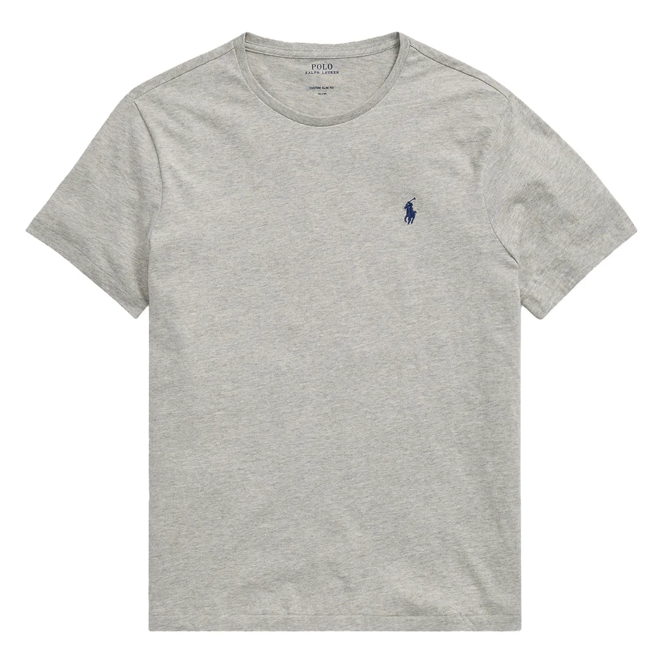 Polo Ralph Lauren T-Shirt en Coton Custom Slim Fit Gris
