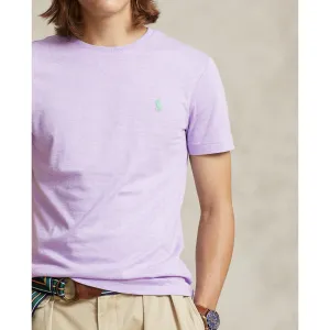 Polo Ralph Lauren - T-shirt col rond ajusté personnalisé en jersey - Violet pâle chiné Vêtements Polo Ralph Lauren