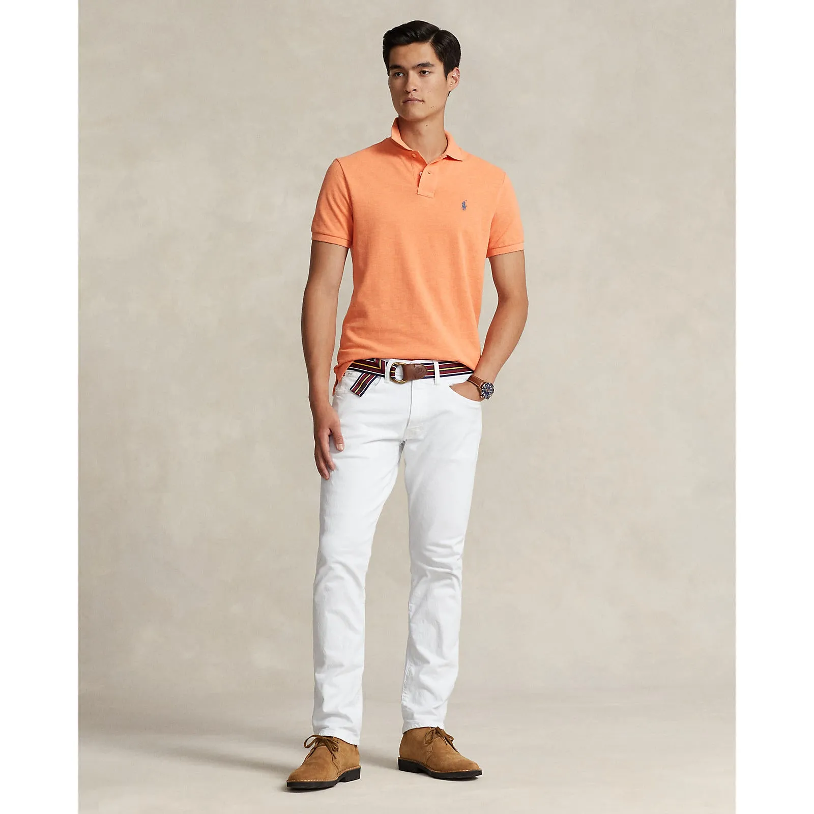 Polo Ralph Lauren - Polo en maille - Orange plage Vêtements Polo Ralph Lauren